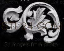 Резные элементы (CARVED ELEMENT_0057 -  | 3D model 3DSMAX / OBJ / STL) 3D модель для ЧПУ станка